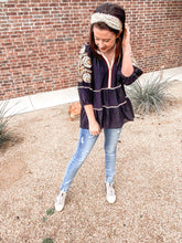 Load image into Gallery viewer, The Spring Branch Entro Black Embroidery