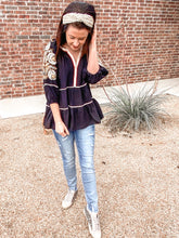 Load image into Gallery viewer, The Spring Branch Entro Black Embroidery