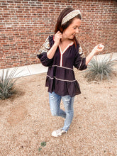 Load image into Gallery viewer, The Spring Branch Entro Black Embroidery