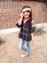 Load image into Gallery viewer, The Spring Branch Entro Black Embroidery