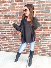 Load image into Gallery viewer, Basic, Who?? Black Ribbed Top