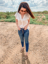 Load image into Gallery viewer, Isn't It Ironic Top In White