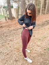 Load image into Gallery viewer, The Last Leggings You'll Ever Need -Maroon