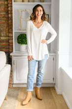 Load image into Gallery viewer, It's Your Move V Neck Long Sleeve Top In Ivory