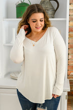 Load image into Gallery viewer, It's Your Move V Neck Long Sleeve Top In Ivory