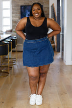 Load image into Gallery viewer, Jalissa High Waist Overlap Denim Skort