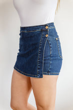 Load image into Gallery viewer, Jalissa High Waist Overlap Denim Skort
