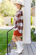 Load image into Gallery viewer, Cowboy Cutie Plaid Button Down Shacket In Brown