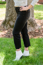 Load image into Gallery viewer, Kelbie Destroyed Hem Crop Jeans