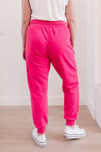 Load image into Gallery viewer, Kick Back Distressed Joggers Hot Pink