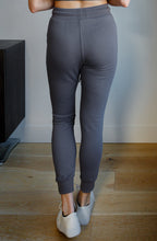 Load image into Gallery viewer, Kick Back Distressed Joggers in Heather Charcoal