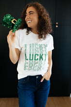 Load image into Gallery viewer, Lucky On Repeat Graphic Tee