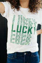 Load image into Gallery viewer, Lucky On Repeat Graphic Tee