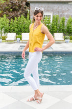 Load image into Gallery viewer, The Elsie Yellow Polk-a-dotted Button Down Tank