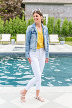 Load image into Gallery viewer, The Elsie Yellow Polk-a-dotted Button Down Tank