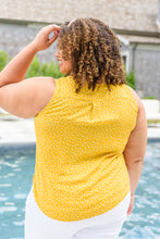 Load image into Gallery viewer, The Elsie Yellow Polk-a-dotted Button Down Tank