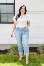 Load image into Gallery viewer, Mid-rise Destroyed Hem Boyfriend Jeans