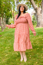 Load image into Gallery viewer, Now Is Your Chance Floral Midi Dress In Rust