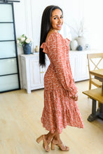 Load image into Gallery viewer, Now Is Your Chance Floral Midi Dress In Rust