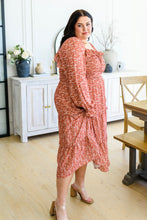 Load image into Gallery viewer, Now Is Your Chance Floral Midi Dress In Rust
