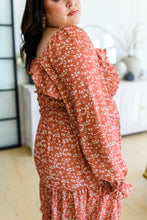 Load image into Gallery viewer, Now Is Your Chance Floral Midi Dress In Rust