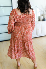 Load image into Gallery viewer, Now Is Your Chance Floral Midi Dress In Rust
