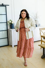 Load image into Gallery viewer, Now Is Your Chance Floral Midi Dress In Rust