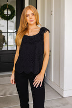Load image into Gallery viewer, The Tully's Lace Blouse in Black