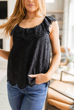 Load image into Gallery viewer, The Tully's Lace Blouse in Black