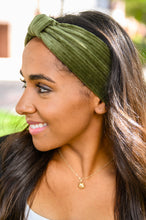 Load image into Gallery viewer, Perfect Plush Corduroy Headband In Olive