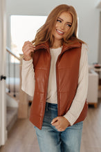 Load image into Gallery viewer, Persistence Pays Off Faux Leather Puffer Vest
