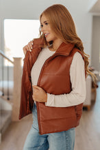 Load image into Gallery viewer, Persistence Pays Off Faux Leather Puffer Vest