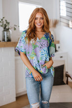 Load image into Gallery viewer, The Ava Top- Purple Floral