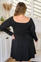 Load image into Gallery viewer, The Sicily Long Sleeve Romper/ Dress In Black