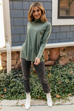 Load image into Gallery viewer, Plain Jane Turtle Neck Top in Cargo