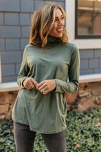 Load image into Gallery viewer, Plain Jane Turtle Neck Top in Cargo
