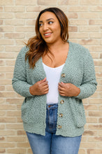 Load image into Gallery viewer, Popcorn Knit Cardigan In Light Green