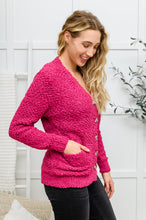 Load image into Gallery viewer, Make It Pop- Popcorn Cardigan In Magenta