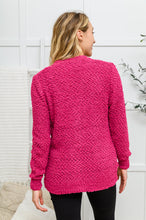 Load image into Gallery viewer, Make It Pop- Popcorn Cardigan In Magenta