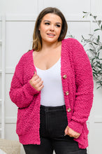 Load image into Gallery viewer, Make It Pop- Popcorn Cardigan In Magenta