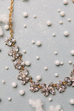 Load image into Gallery viewer, Rhinestone Tiered Floral Necklace