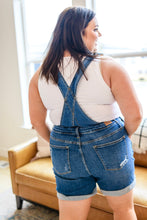 Load image into Gallery viewer, Ryder Cuffed Dark Denim Judy Blue Shortalls