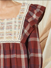 Load image into Gallery viewer, The Cabin Couture Cassidy Plaid Maroon Top