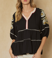 Load image into Gallery viewer, The Spring Branch Entro Black Embroidery