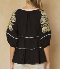 Load image into Gallery viewer, The Spring Branch Entro Black Embroidery