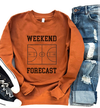 Load image into Gallery viewer, WEEKEND FORECAST BASKETBALL FLEECE SWEATSHIRT