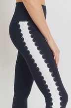 Load image into Gallery viewer, The Lacey Lou Black Lace-Cut Highwaist Leggings