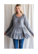 Load image into Gallery viewer, The Angie Grey Tier Top