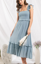 Load image into Gallery viewer, The Edith Smocked Ruffled Dress