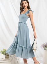 Load image into Gallery viewer, The Edith Smocked Ruffled Dress